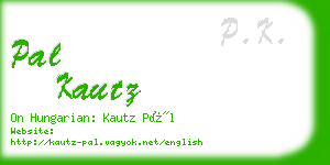 pal kautz business card